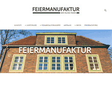 Tablet Screenshot of feiermanufaktur.de